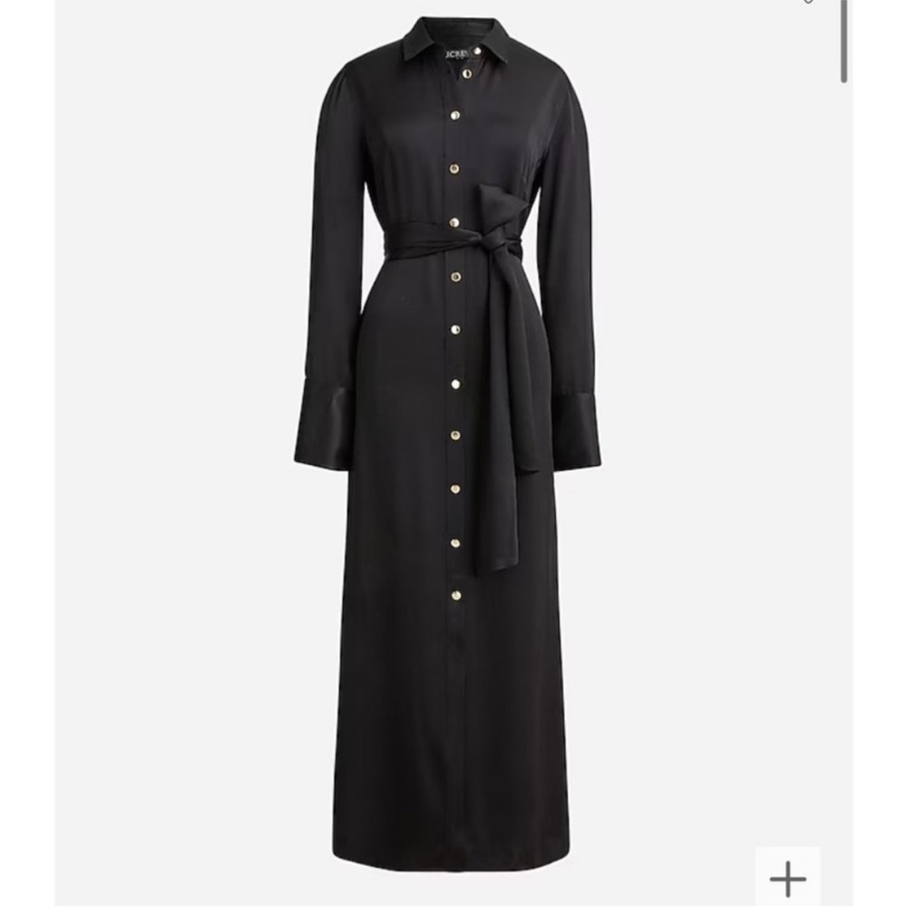 J. Crew Black Midi Dress